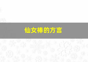 仙女棒的方言