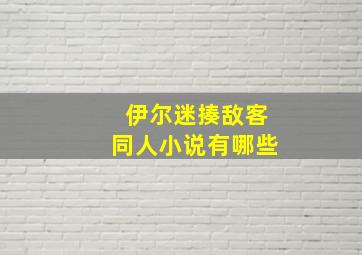 伊尔迷揍敌客同人小说有哪些