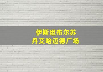 伊斯坦布尔苏丹艾哈迈德广场