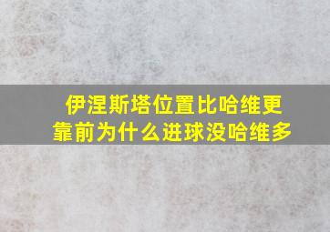 伊涅斯塔位置比哈维更靠前为什么进球没哈维多