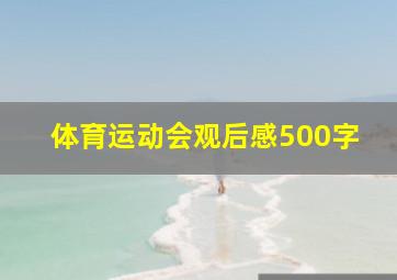 体育运动会观后感500字