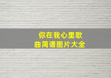 你在我心里歌曲简谱图片大全