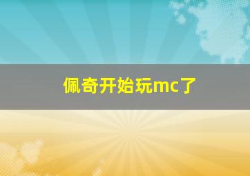 佩奇开始玩mc了