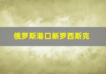 俄罗斯港口新罗西斯克