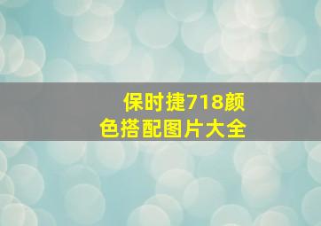 保时捷718颜色搭配图片大全