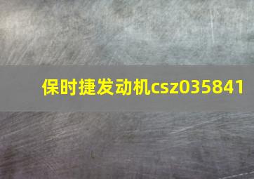 保时捷发动机csz035841