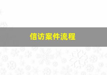 信访案件流程