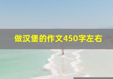 做汉堡的作文450字左右