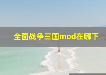 全面战争三国mod在哪下