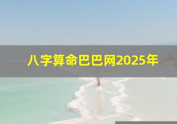 八字算命巴巴网2025年