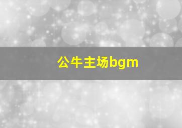 公牛主场bgm