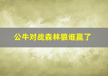 公牛对战森林狼谁赢了