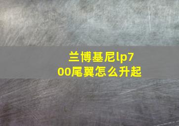 兰博基尼lp700尾翼怎么升起