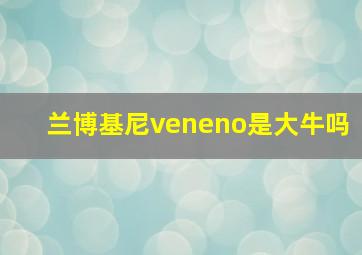 兰博基尼veneno是大牛吗