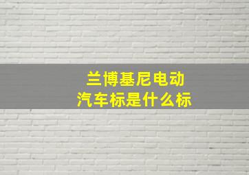 兰博基尼电动汽车标是什么标