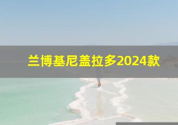 兰博基尼盖拉多2024款