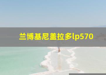 兰博基尼盖拉多lp570