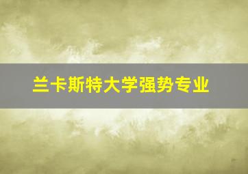 兰卡斯特大学强势专业