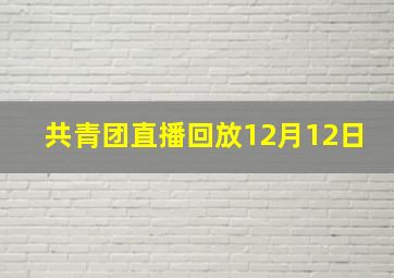 共青团直播回放12月12日