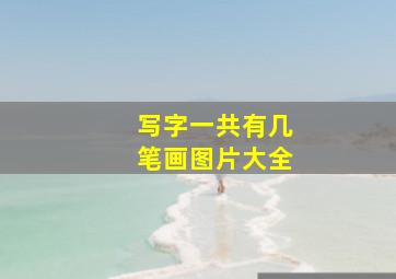 写字一共有几笔画图片大全