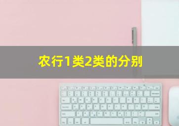 农行1类2类的分别