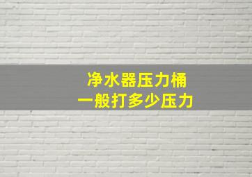 净水器压力桶一般打多少压力