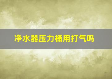 净水器压力桶用打气吗