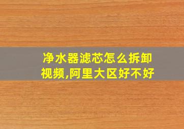 净水器滤芯怎么拆卸视频,阿里大区好不好