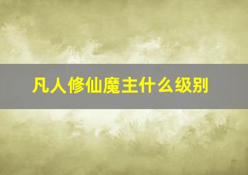 凡人修仙魔主什么级别