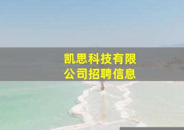 凯思科技有限公司招聘信息