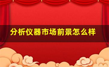 分析仪器市场前景怎么样