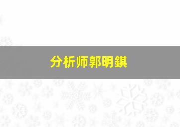 分析师郭明錤