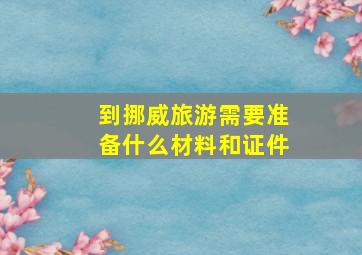 到挪威旅游需要准备什么材料和证件