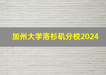 加州大学洛杉矶分校2024