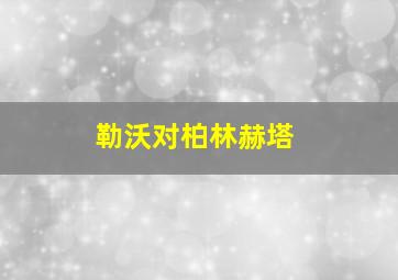 勒沃对柏林赫塔