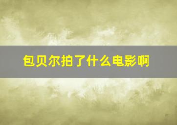 包贝尔拍了什么电影啊