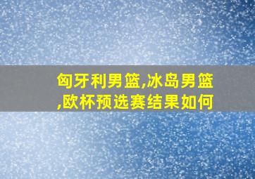 匈牙利男篮,冰岛男篮,欧杯预选赛结果如何