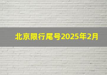 北京限行尾号2025年2月