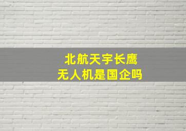 北航天宇长鹰无人机是国企吗