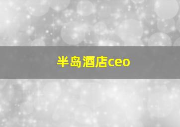 半岛酒店ceo