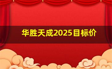 华胜天成2025目标价