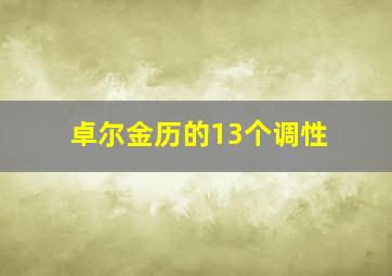 卓尔金历的13个调性