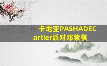 卡地亚PASHADECartier派对邓紫棋