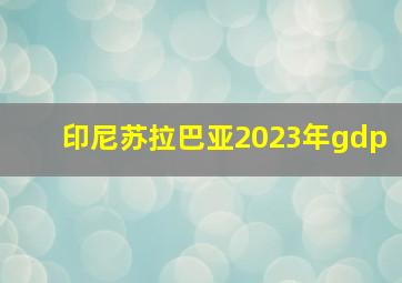 印尼苏拉巴亚2023年gdp