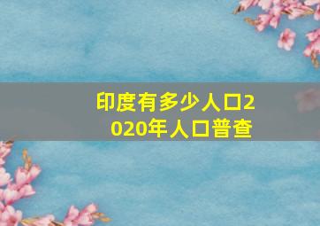 印度有多少人口2020年人口普查