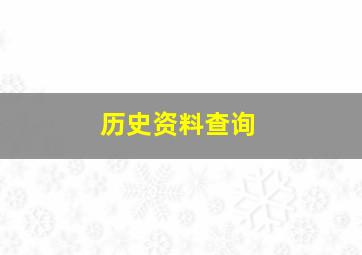 历史资料查询