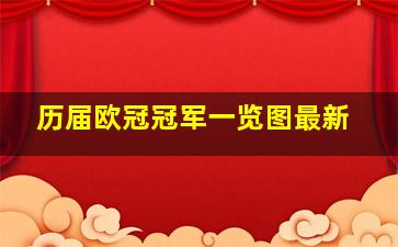 历届欧冠冠军一览图最新