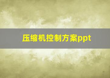 压缩机控制方案ppt