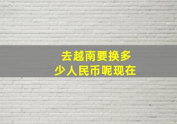 去越南要换多少人民币呢现在