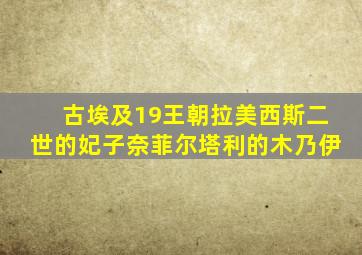 古埃及19王朝拉美西斯二世的妃子奈菲尔塔利的木乃伊